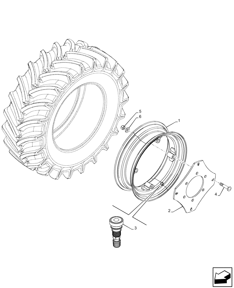 Схема запчастей Case IH FARMALL 110N - (44.511.090) - VAR - 8218401, 8219401 - FRONT, WHEEL (W5.5X18) (44) - WHEELS