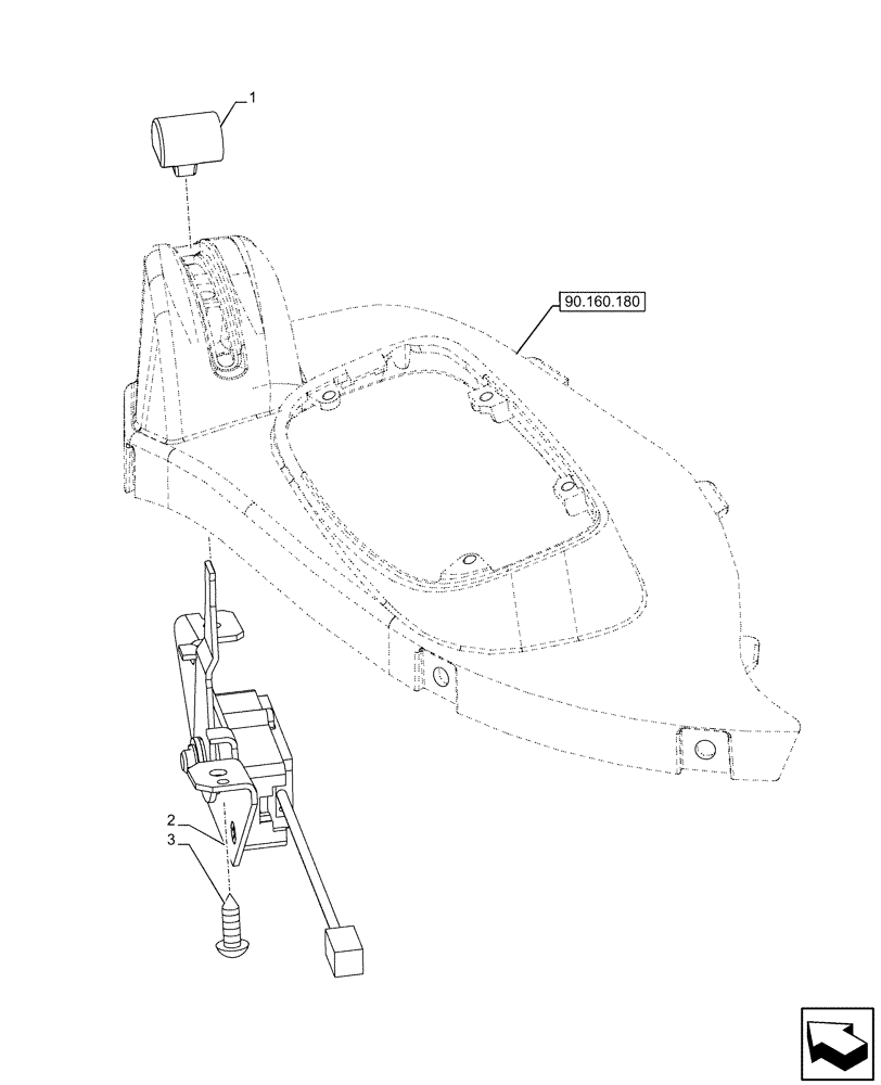 Схема запчастей Case IH FARMALL 120U - (55.525.020) - VAR - 331444, 332147, 335387, 336730, 339434, 391246 - THROTTLE CONTROL (55) - ELECTRICAL SYSTEMS