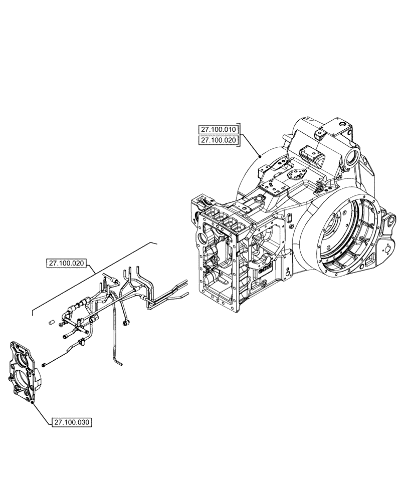 Схема запчастей Case IH OPTUM 270 CVT - (00.000.27[01]) - PICTORIAL INDEX - REAR AXLE SYSTEM (00) - GENERAL & PICTORIAL INDEX