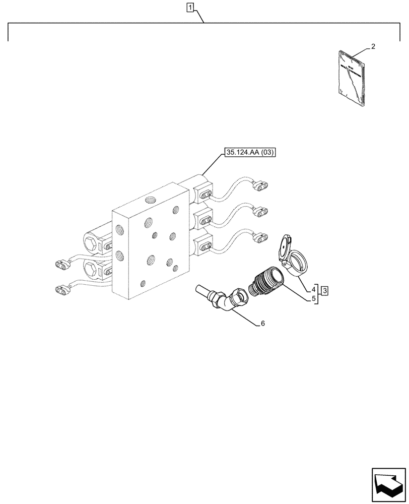 Схема запчастей Case IH PUMA 185 CVT - (88.100.35[04]) - DIA KIT, HYDRAULIC LINE, RETURN LINE (88) - ACCESSORIES