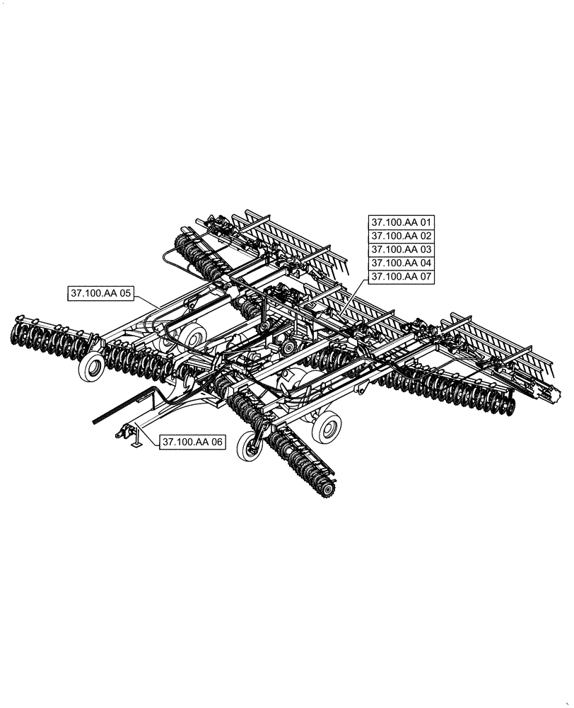 Схема запчастей Case IH TRUE-TANDEM 375 - (00.000.37) - PICTORIAL INDEX - HITCHES, DRAWBARS AND IMPLEMENT COUPLINGS (00) - GENERAL & PICTORIAL INDEX