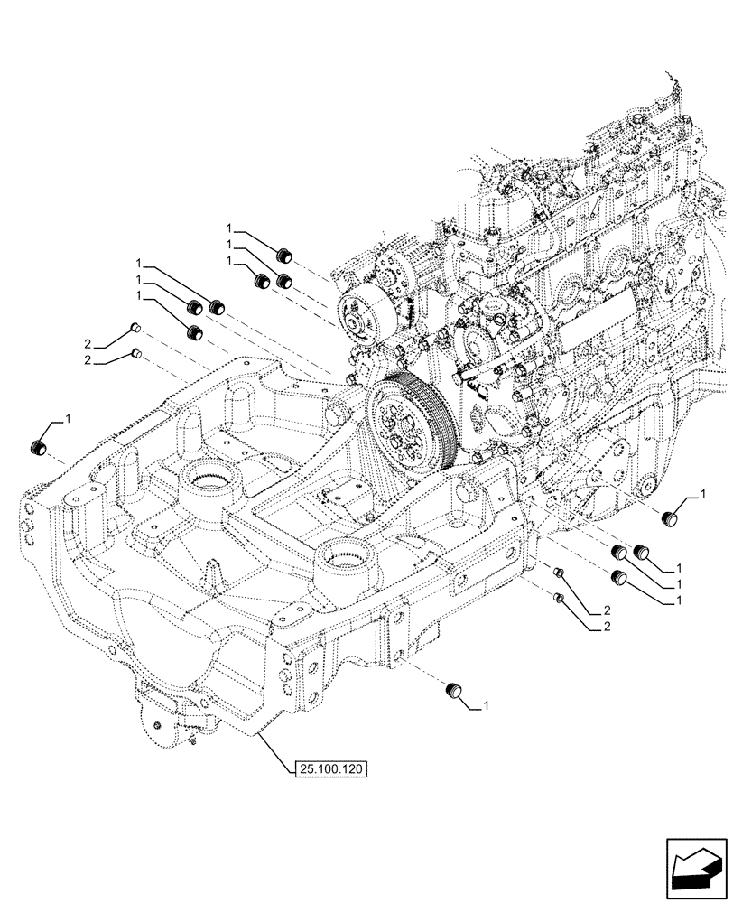 Схема запчастей Case IH FARMALL 110U - (82.100.060) - VAR - 336795, 342003, 342004, 744712, 744713, 758980 - PLUG, FRONT, W/ LOADER READY (82) - FRONT LOADER & BUCKET