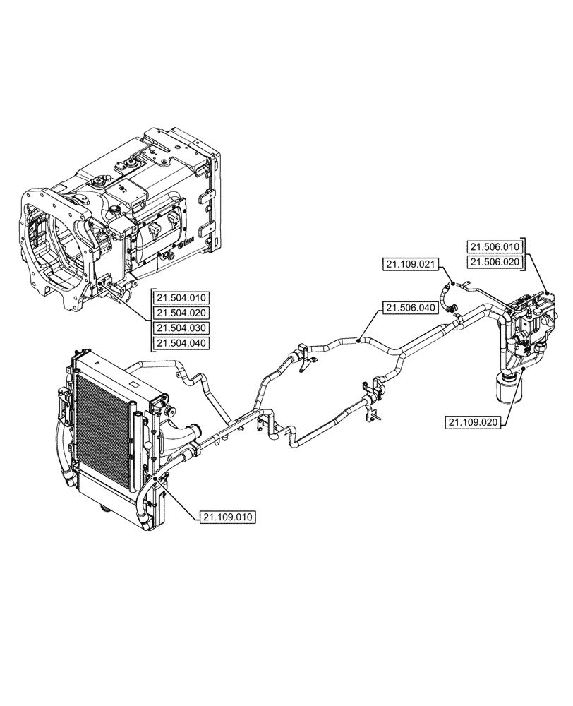 Схема запчастей Case IH OPTUM 270 CVT - (00.000.21[01]) - PICTORIAL INDEX - TRANSMISSION (00) - GENERAL & PICTORIAL INDEX