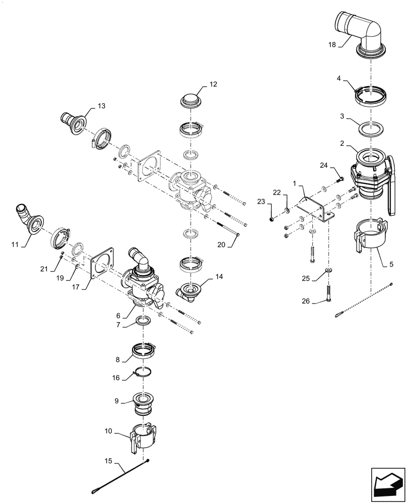 Схема запчастей Case IH PATRIOT 2250 - (78.110.AC[05]) - PRODUCT FILL STATION, 3" PLUMBING (78) - SPRAYING