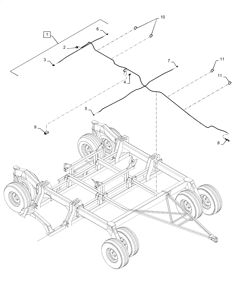 Схема запчастей Case IH 500 - (55.100.AA[01]) - LIGHT HARNESS (55) - ELECTRICAL SYSTEMS