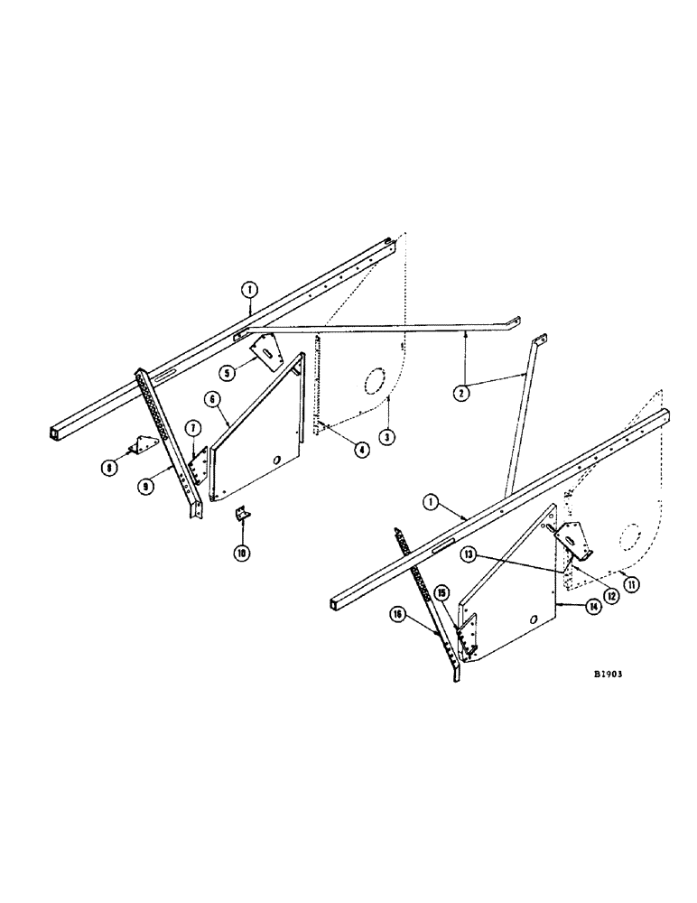 Схема запчастей Case IH 1060 - (026) - AUGER TROUGH HEADS AND EXTENSIONS, HEAVY DUTY EXTENDED CUTTER BAR (58) - ATTACHMENTS/HEADERS