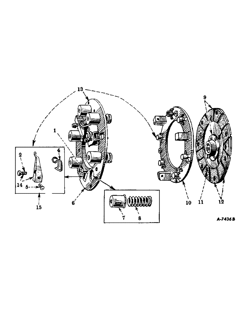 Схема запчастей Case IH FARMALL H - (105) - CHASSIS, CLUTCH, ROCKFORD, SERIAL NO. 501 TO 391357 (12) - CHASSIS