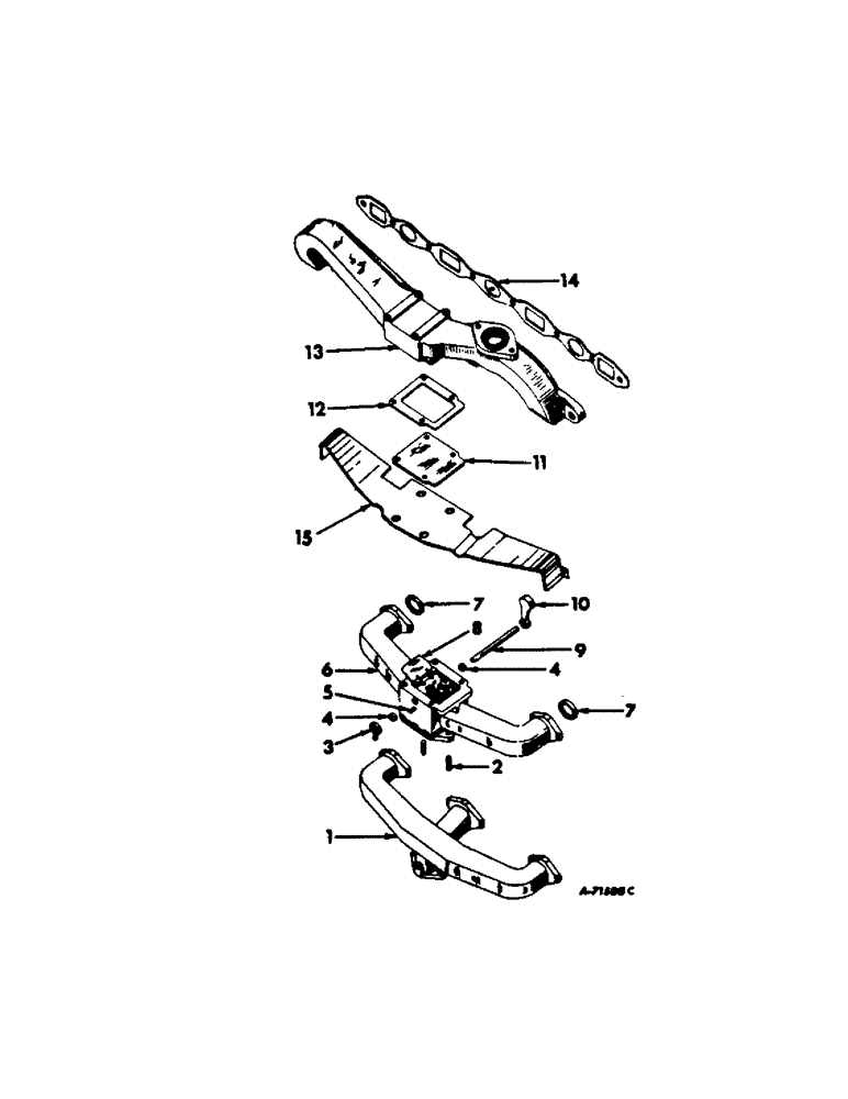 Схема запчастей Case IH C-291 - (D-45[A]) - INTAKE AND EXHAUST SYSTEM 