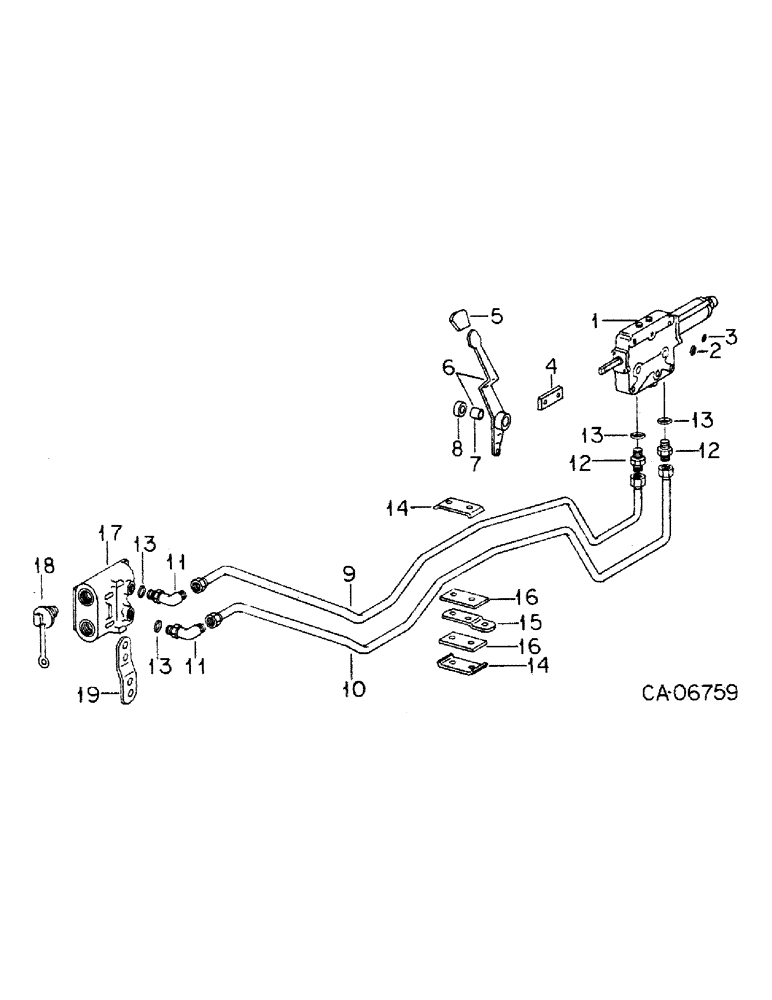 Схема запчастей Case IH 1586 - (10-45) - HYDRAULIC, THIRD VALVE FOR TRIPLE AUXILIARY VALVES, 1586 WITH SERIAL NO. 21000 AND ABOVE (07) - HYDRAULICS