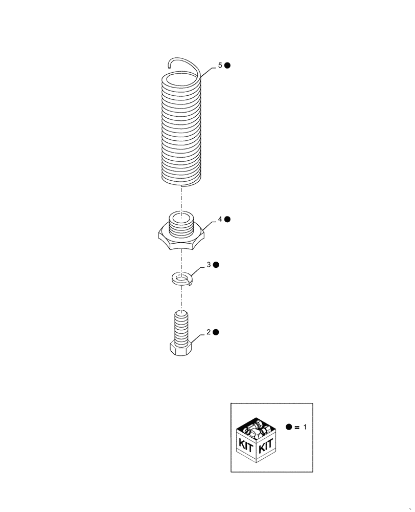 Схема запчастей Case IH 5500 - (9-36[01]) - KIT DOWN PRESSURE SPING (09) - CHASSIS
