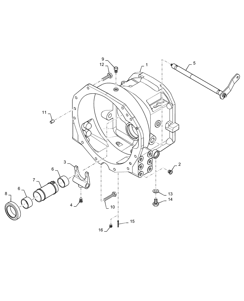 Схема запчастей Case IH FARMALL 50C - (21.110.AB[02]) - CLUTCH HOUSING, FARMALL 40C, 50C (21) - TRANSMISSION