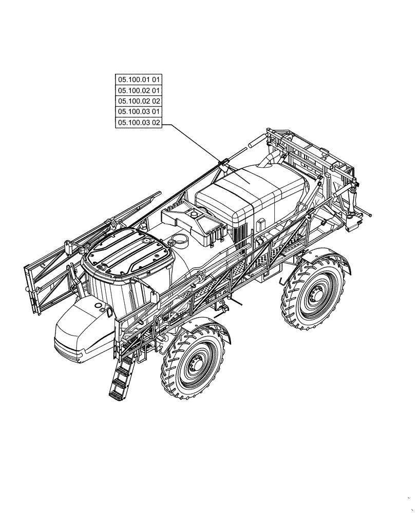 Схема запчастей Case IH PATRIOT 2250 - (00.000.05[01]) - PICTORIAL INDEX - SERVICE & MAINTENANCE (00) - GENERAL & PICTORIAL INDEX