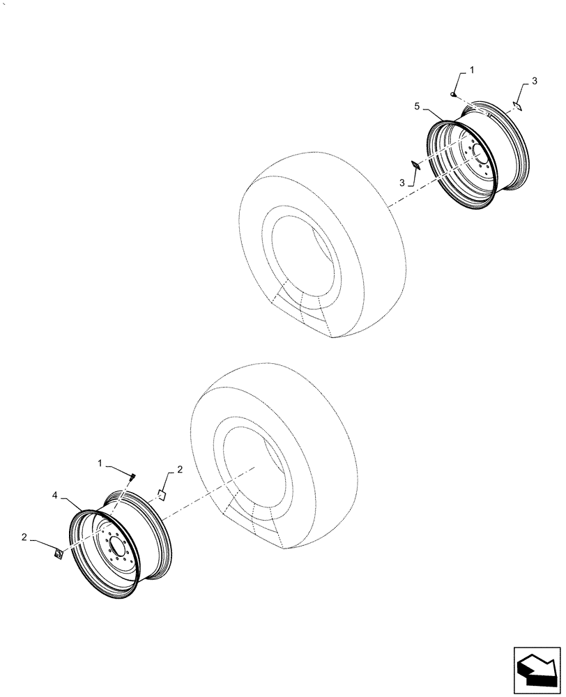 Схема запчастей Case IH AF4077 - (44.520.AF[01]) - REAR WHEEL TRACTION, USE FOR 2015 (44) - WHEELS