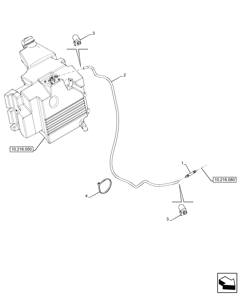 Схема запчастей Case IH FARMALL 80N - (10.216.060) - VAR - 743501, 759004 - FUEL TANK (10) - ENGINE