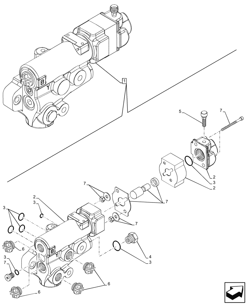 Схема запчастей Case IH FARMALL 110N - (33.220.060) - VAR - 743516, 743517 - TRAILER BRAKE VALVE, COMPONENTS, EDC, CAB (33) - BRAKES & CONTROLS