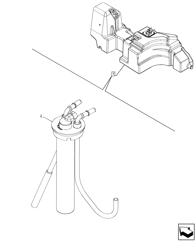 Схема запчастей Case IH FARMALL 80V - (55.011.030) - VAR - 759004 - EXTRA FUEL TANK, SENSOR (55) - ELECTRICAL SYSTEMS