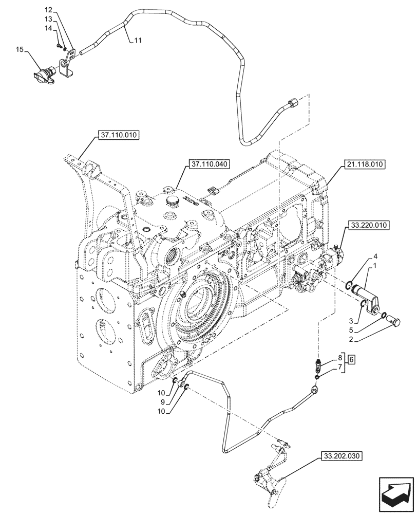 Схема запчастей Case IH FARMALL 90V - (33.220.030) - VAR - 743516 - TRAILER BRAKE VALVE, LINE (33) - BRAKES & CONTROLS