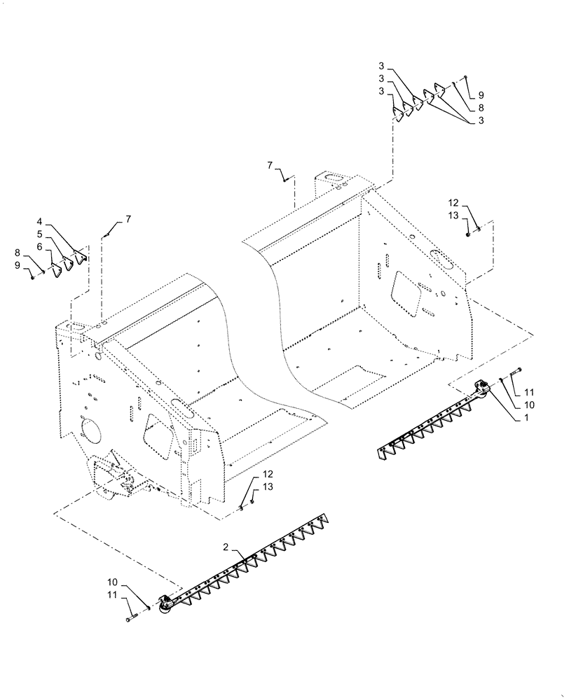 Схема запчастей Case IH 3020-30 - (58.110.03[02]) - KNIFE ASSEMBLY, SPARES, FINE, DD (58) - ATTACHMENTS/HEADERS