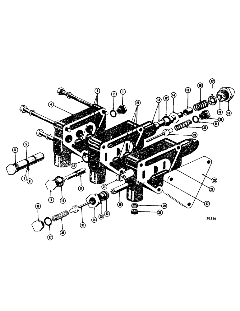 Схема запчастей Case IH 1060 - (258) - F87262 VALVE, BEFORE SERIAL NUMBER 8311400, PORT PLATE ASSEMBLY (35) - HYDRAULIC SYSTEMS