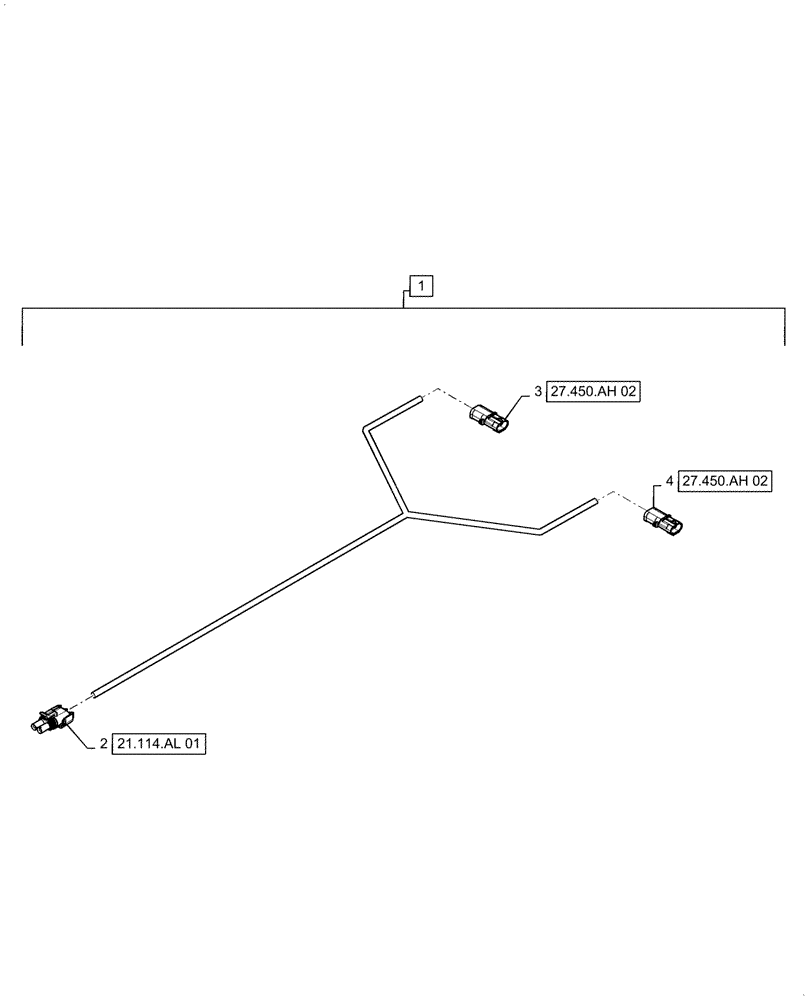 Схема запчастей Case IH 7140 - (55.101.AC[15]) - WIRE HARNESS, REAR AXLE, 2 SPEED (55) - ELECTRICAL SYSTEMS