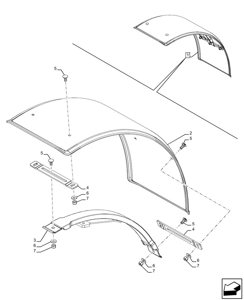 Схема запчастей Case IH FARMALL 110U - (90.116.100) - VAR - 758329 - FRONT FENDER, COMPONENTS (90) - PLATFORM, CAB, BODYWORK AND DECALS