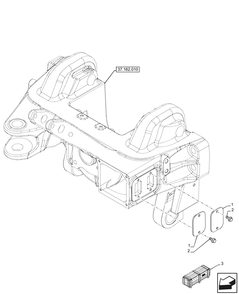 Схема запчастей Case IH FARMALL 120U - (55.160.010) - VAR - 744558, 758288, 744942, 744943, 758336, 758578 - FRONT 3 POINT HITCH, COVER (55) - ELECTRICAL SYSTEMS