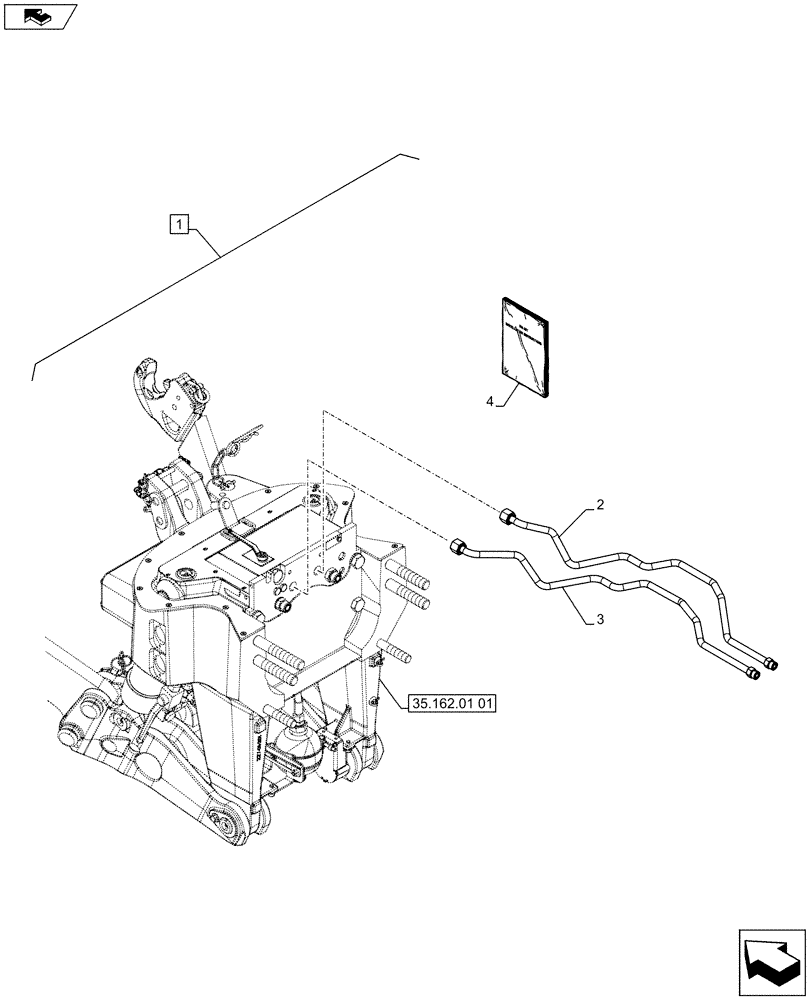 Схема запчастей Case IH PUMA 185 - (88.035.12[02]) - DIA KIT - FRONT COUPLER FOR ATT DEVICE FRONT HYD - TUBE (88) - ACCESSORIES