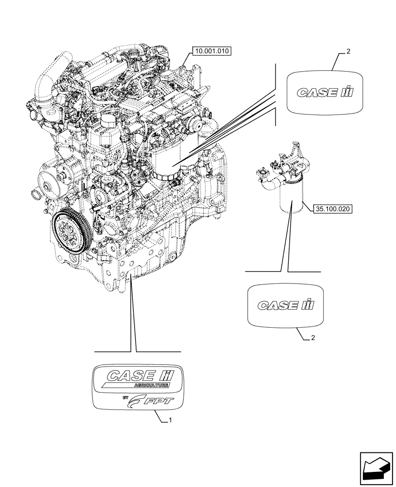 Схема запчастей Case IH FARMALL 110U - (90.108.520) - VAR - 330500, 330503, 330504, 330505, 330506, 330507, 330508, 330509, 330510, 330511, 330512, 330514, 330517, 330576, 330843, 335660, 390500 - DECALS (90) - PLATFORM, CAB, BODYWORK AND DECALS