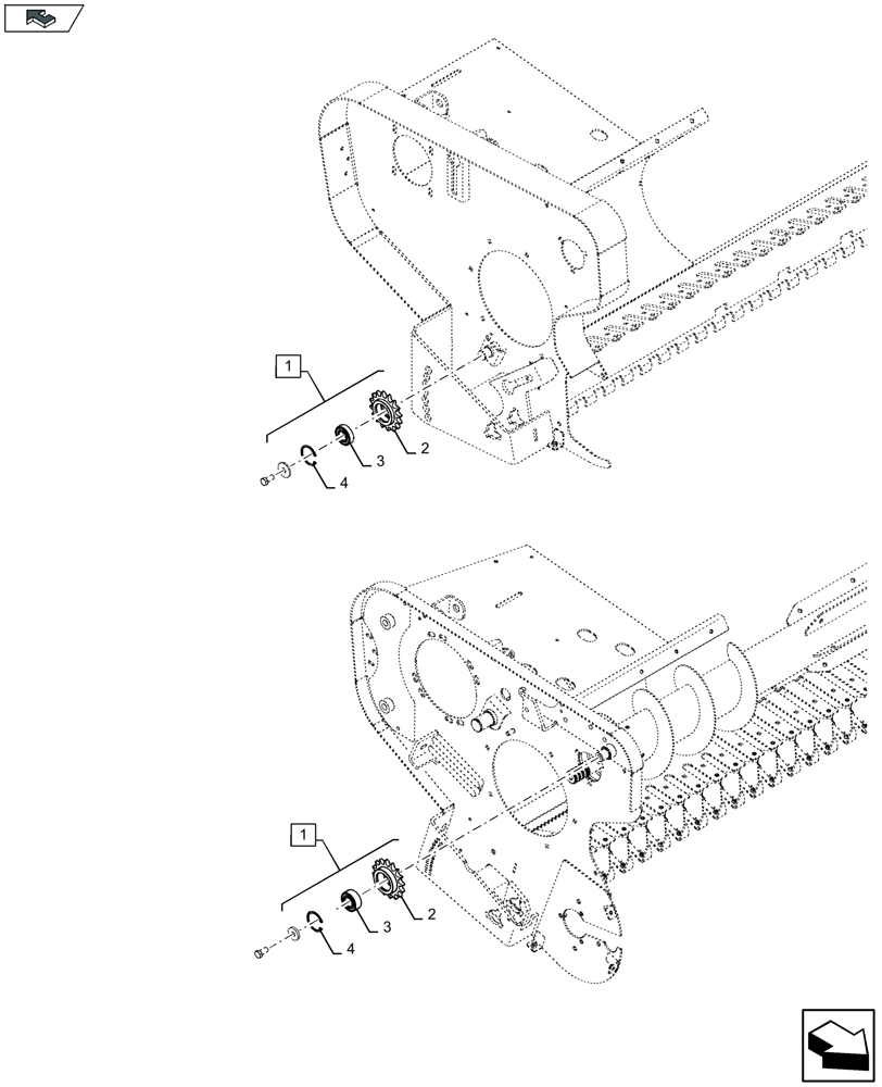 Схема запчастей Case IH LB434S - (88.060.023[01]) - SERVICE KIT: SPROCKET AUGER TRANSMISSION (88) - ACCESSORIES