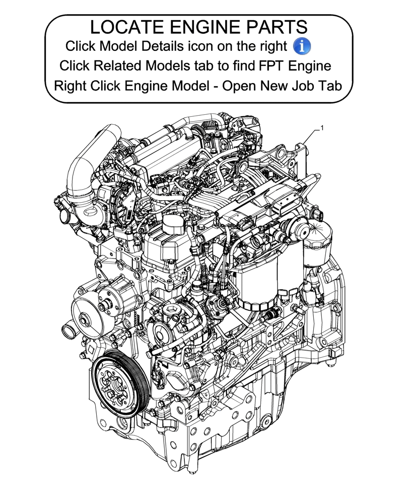 Схема запчастей Case IH FARMALL 120U - (10.001.010) - VAR - 334773, 391263 - ENGINE (10) - ENGINE