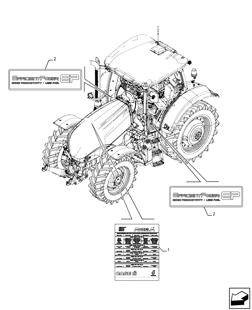 Схема запчастей Case IH FARMALL 110U - (90.108.540) - VAR - 330500, 330501, 330502, 330503, 330504, 330505, 330506, 330507, 330508, 330509, 330510, 330511, 330512, 330514, 330517, 330576, 330843, 335660, 390500 - DECALS (90) - PLATFORM, CAB, BODYWORK AND 