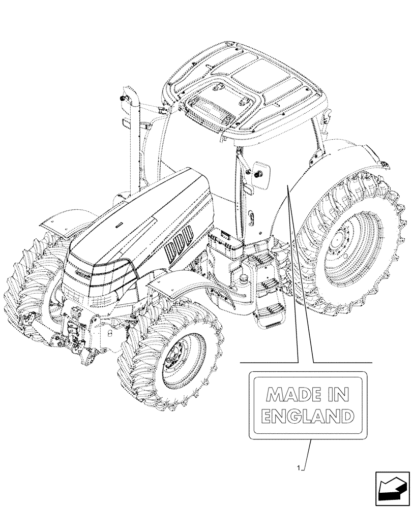 Схема запчастей Case IH PUMA 150 CVT - (90.108.AE[02]) - DECAL (NA) (90) - PLATFORM, CAB, BODYWORK AND DECALS