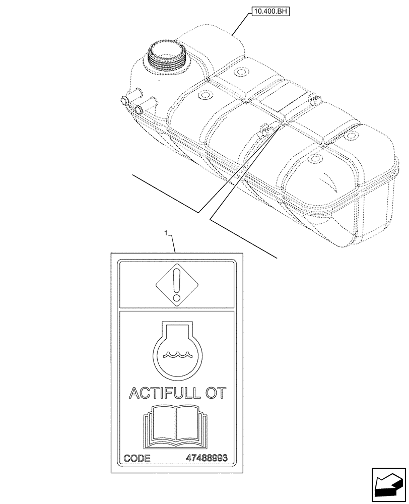 Схема запчастей Case IH PUMA 165 CVT - (90.108.AC[10]) - RADIATOR, FLUID, DECAL (10) - ENGINE