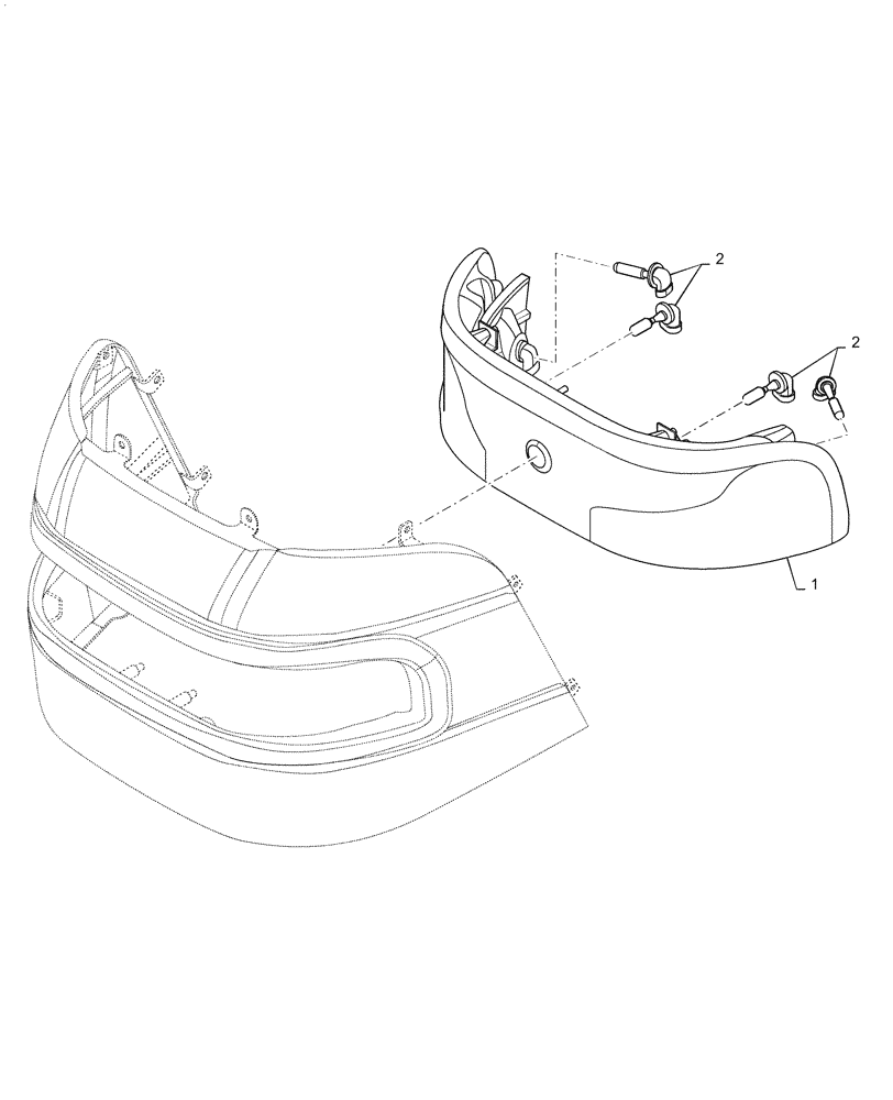 Схема запчастей Case IH FARMALL 40C - (55.404.AQ[01]) - HEADLIGHT, FARMALL 40C, 50C (55) - ELECTRICAL SYSTEMS