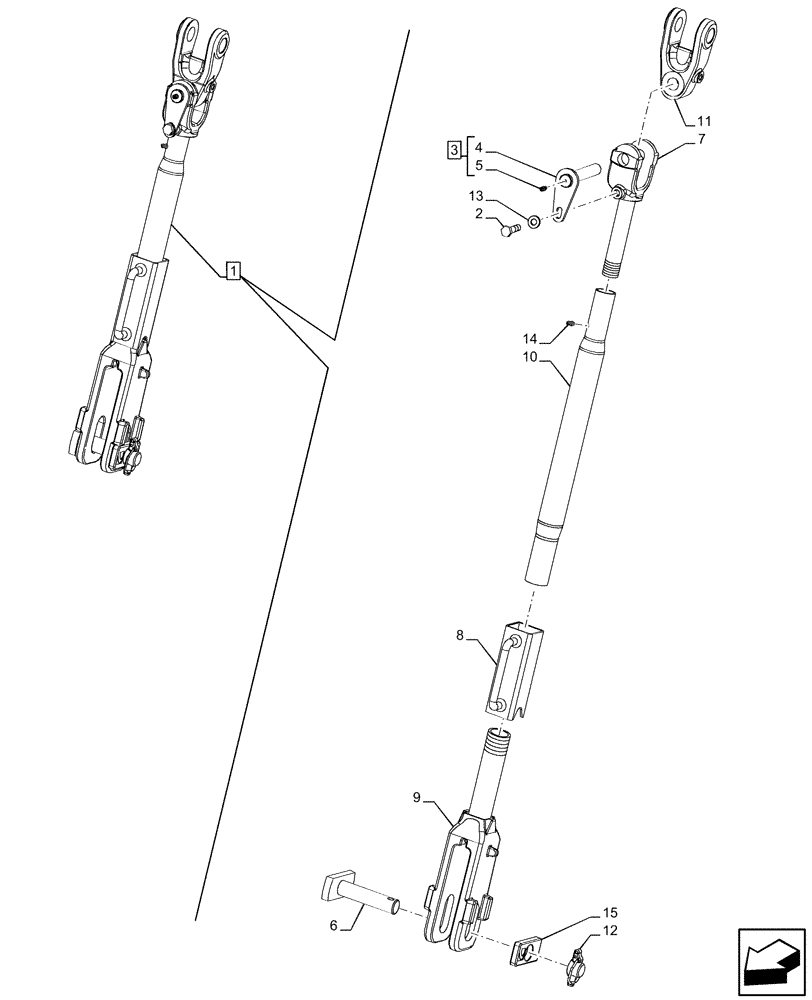 Схема запчастей Case IH FARMALL 110U - (37.120.050) - VAR - 392953 - 3 POINT HITCH, REAR, LIFT ARM, RH, COMPONENTS (37) - HITCHES, DRAWBARS & IMPLEMENT COUPLINGS