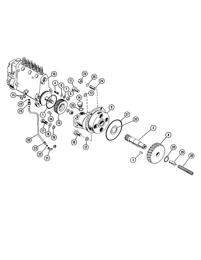 Схема запчастей Case IH 930 - (3-6) - DIESEL ENGINE, MULTIPLUNGER FUEL PUMP NO. A22637, ENGINE LUBRICATED (02) - ENGINE