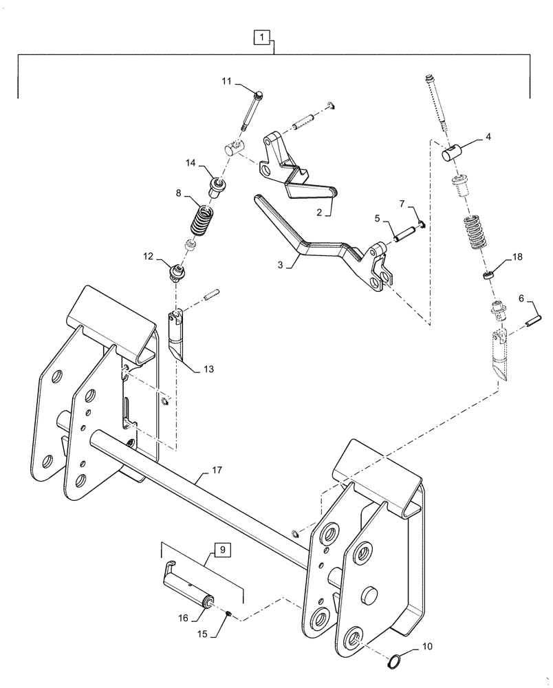 Схема запчастей Case IH L340A - (82.102.010) - QUICK COUPLER ASSY (82) - FRONT LOADER & BUCKET