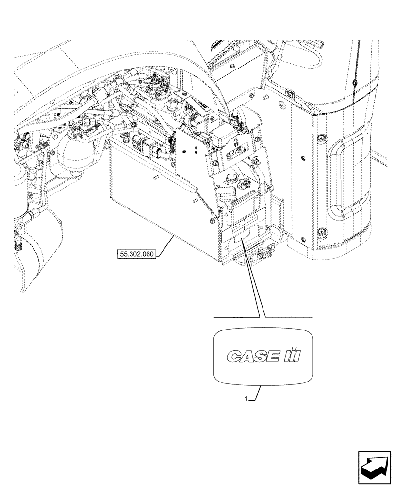 Схема запчастей Case IH FARMALL 110U - (90.108.530) - VAR - 330500, 330501, 330502, 330503, 330504, 330505, 330506, 330507, 330508, 330509, 330510, 330511, 330512, 330514, 330517, 330576, 330843, 335660, 390500 - DECALS (90) - PLATFORM, CAB, BODYWORK AND 