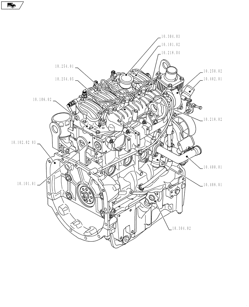 Схема запчастей Case IH FARMALL 65C - (10.000.00[03]) - PICTORIAL INDEX - ENGINE (10) - ENGINE