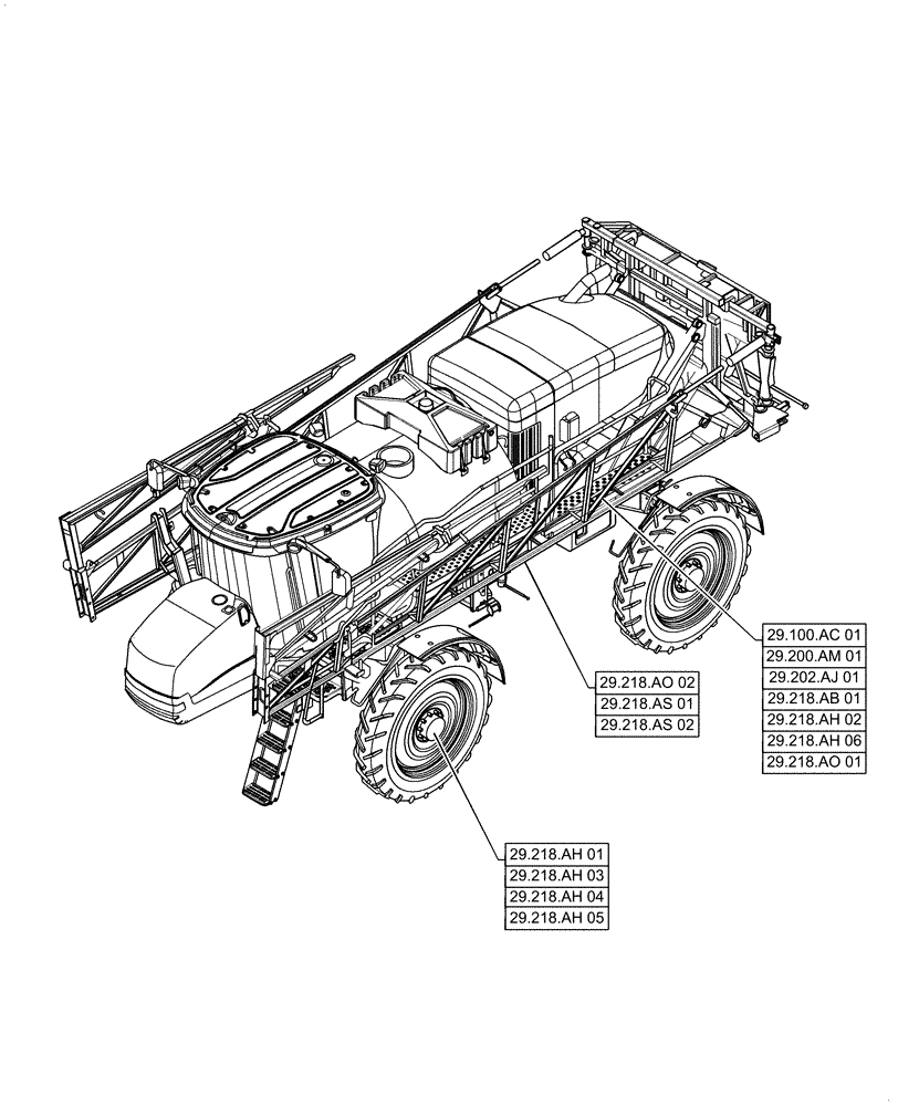 Схема запчастей Case IH PATRIOT 2250 - (29.000.00) - SECTION INDEX - HYDROSTATIC (29) - HYDROSTATIC DRIVE