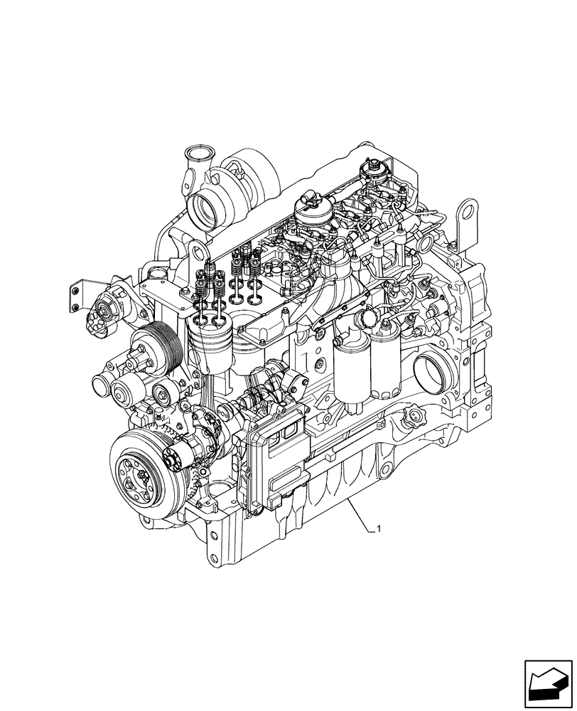 Схема запчастей Case IH F4DE9684L J112 - (10.001.AD) - ENGINE (00) - GENERAL & PICTORIAL INDEX