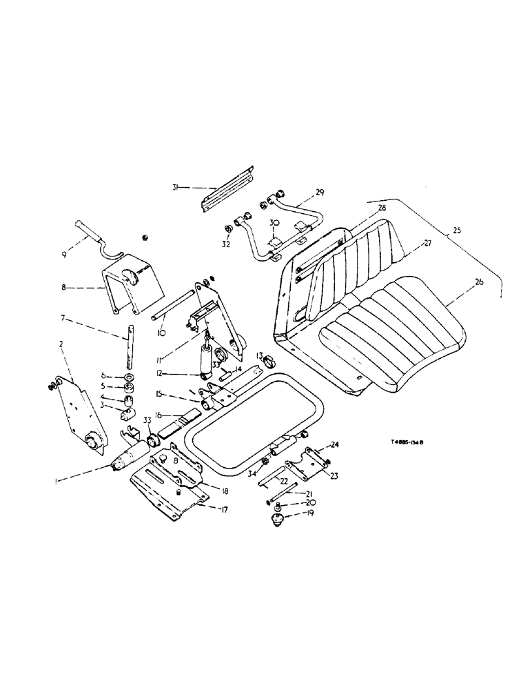 Схема запчастей Case IH 434 - (6-109) - SUSPENSION SEAT - ATTACHMENTS (09) - CHASSIS