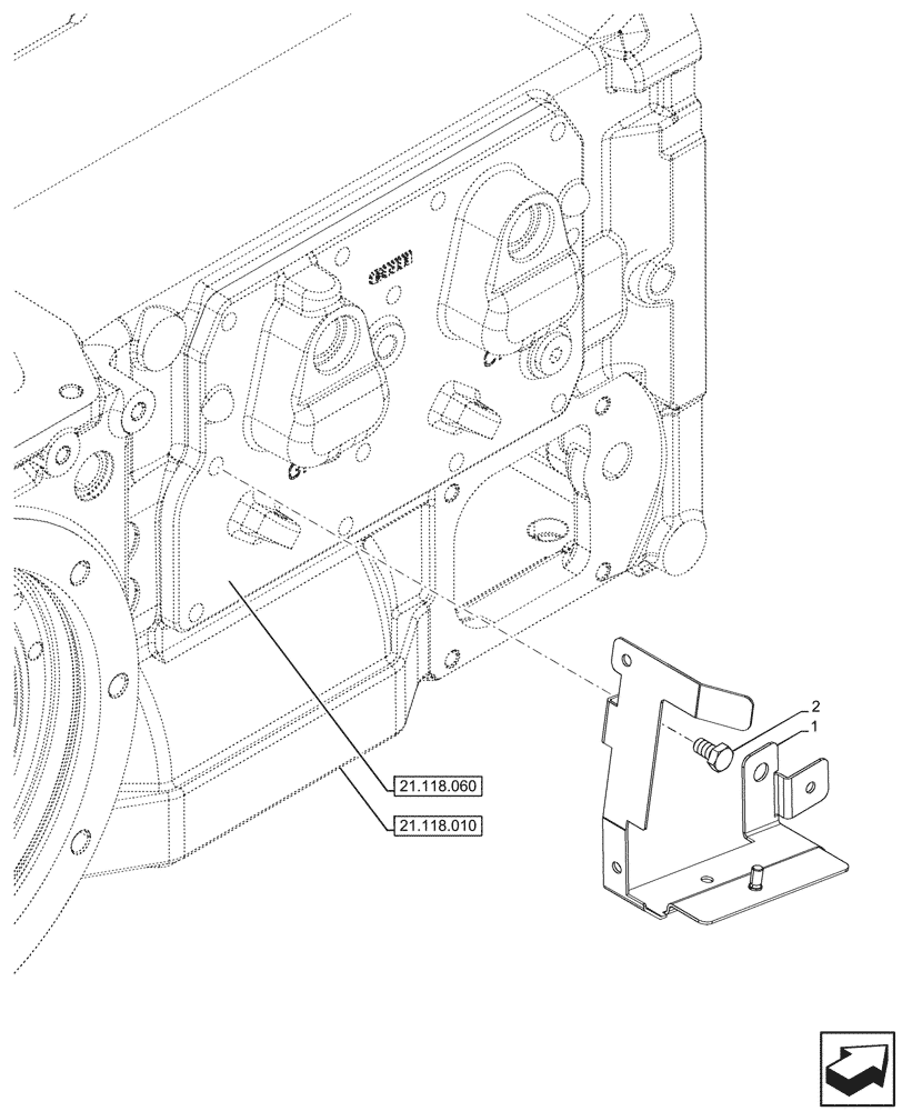 Схема запчастей Case IH FARMALL 110V - (55.024.180) - VAR - 341115, 341117, 341118, 341120, 341122, 341123, 341124, 341125, 341127, 341128, 341129, 341130, 342268 - TRANSMISSION, HARNESS, SUPPORT (55) - ELECTRICAL SYSTEMS