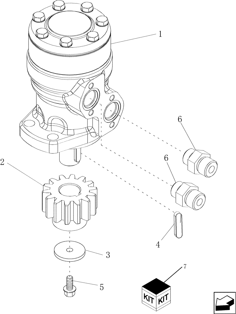 Схема запчастей Case IH 7130 - (35.760.03) - FEEDER REVERSER MOTOR - HYDRAULIC (35) - HYDRAULIC SYSTEMS