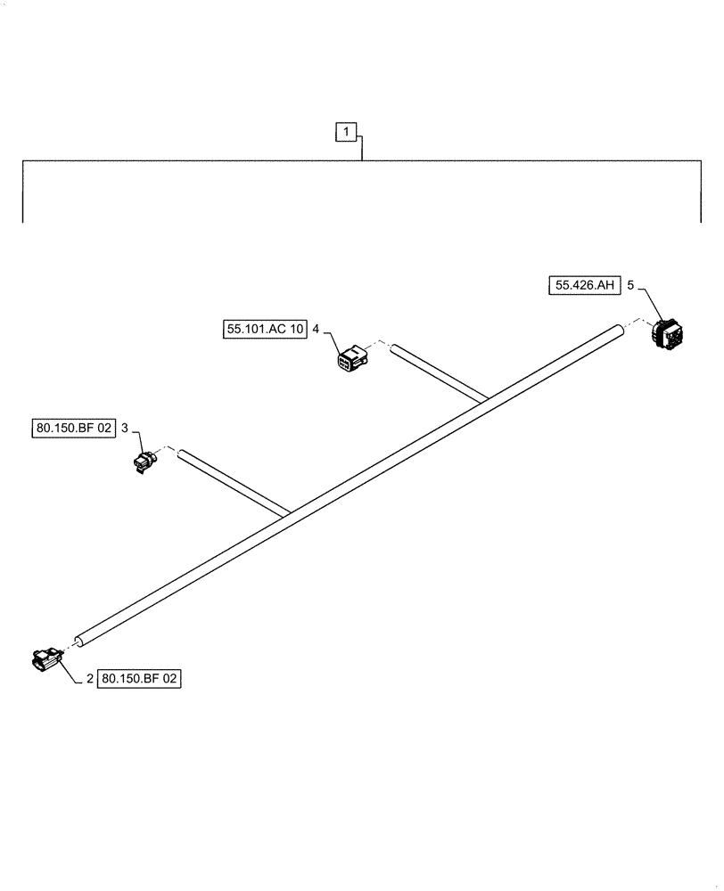 Схема запчастей Case IH 7140 - (55.426.AL[01]) - WIRE HARNESS, GRAIN TANK COVER (55) - ELECTRICAL SYSTEMS