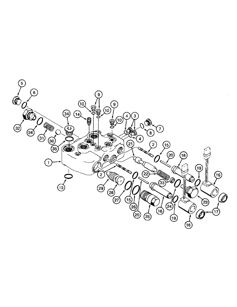 Схема запчастей Case IH 8950 - (8-038) - HITCH CONTROL VALVE (08) - HYDRAULICS