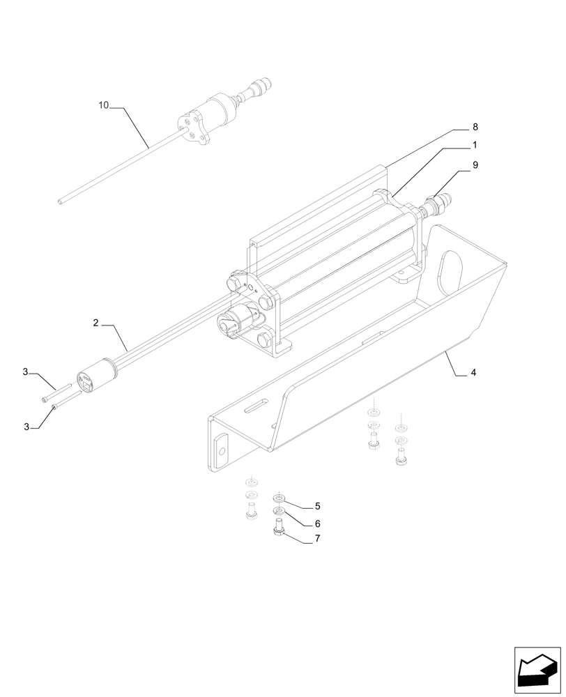 Схема запчастей Case IH A8000 - (55.662.AZ[01]) - AUTO TRACKER MOUNTING (55) - ELECTRICAL SYSTEMS