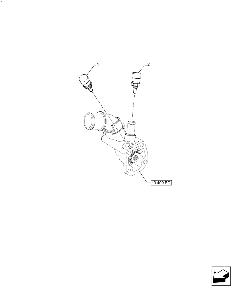 Схема запчастей Case IH F5HFL463A F012 - (55.012.AA) - ENGINE, SENSOR,TEMPERATURE (55) - ELECTRICAL SYSTEMS