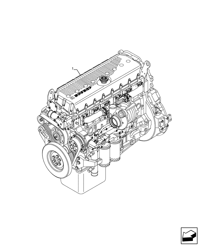 Схема запчастей Case IH F3HFE613A B009 - (10.001.AD) - ENGINE (10) - ENGINE