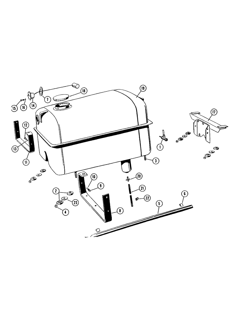 Схема запчастей Case IH 930 - (3-8) - DIESEL ENGINE, FUEL TANKS AND SUPPORTS, REPLACES PAGE 22 (03) - FUEL SYSTEM